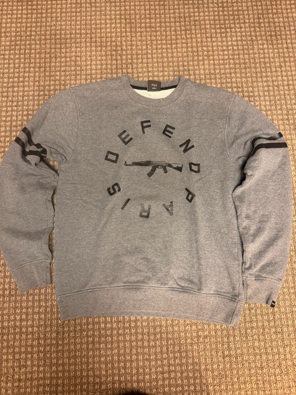 Gray Graphic Crew Sweatshirt
